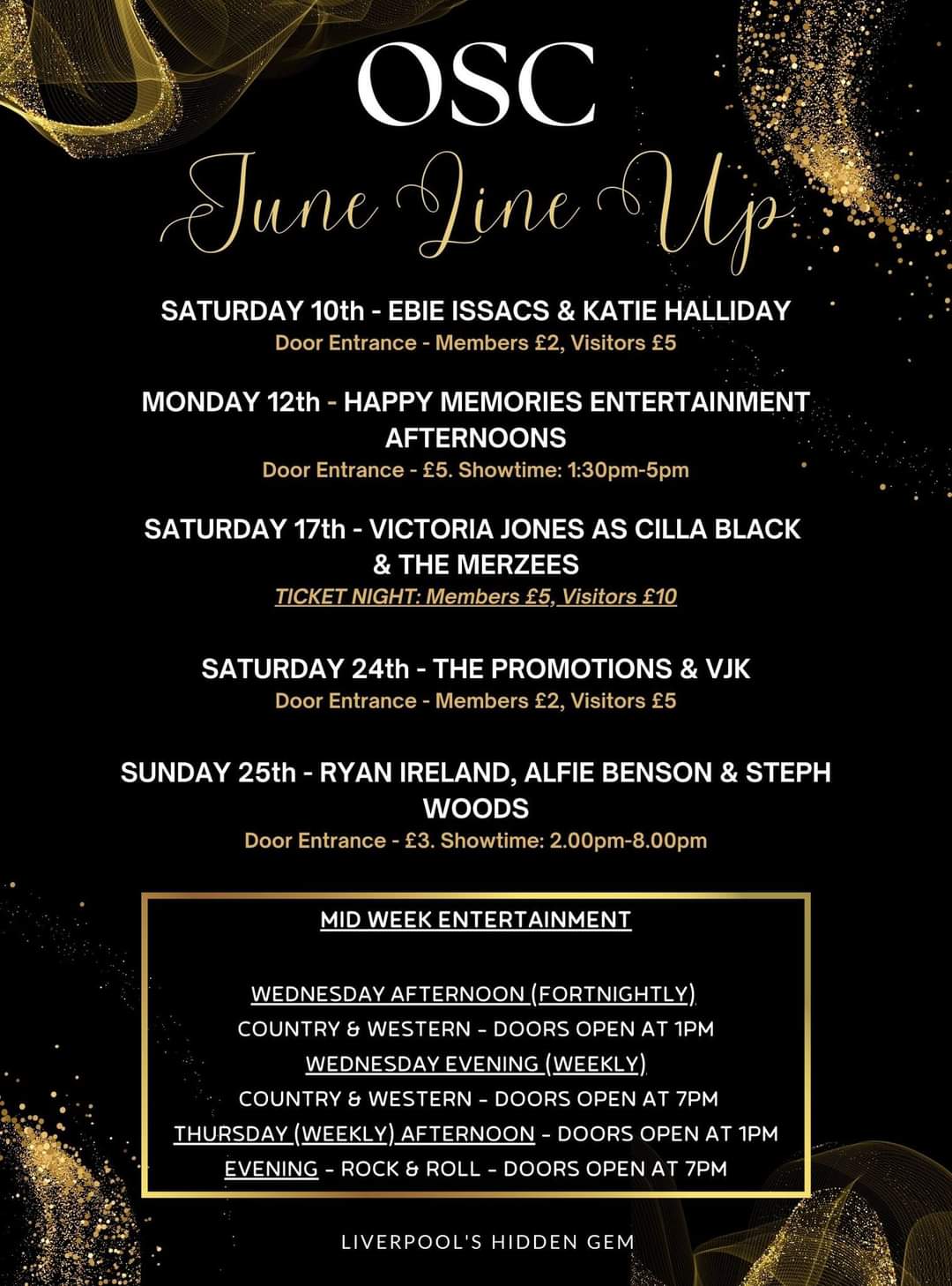 Coming up at the OSC Club in May 2023